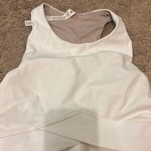 White lullulemon bra tank top